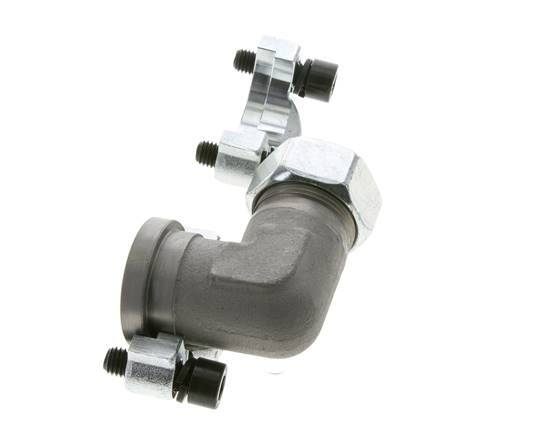 Coude 1'' SAE Bride 3000 PSI Acier avec 28L (M36x2) ISO 6162-1