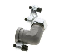 Coude 1'' SAE Bride 3000 PSI Acier avec 28L (M36x2) ISO 6162-1