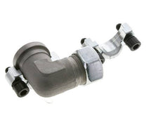 Coude 1'' SAE Bride 3000 PSI Acier avec 28L (M36x2) ISO 6162-1