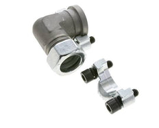 Coude 1'' SAE Bride 3000 PSI Acier avec 28L (M36x2) ISO 6162-1