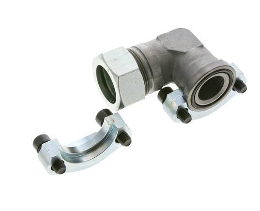 1-1/4'' Coude SAE Bride 3000 PSI Acier avec 35L (M45x2) ISO 6162-1