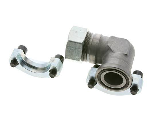 1-1/4'' Coude SAE Bride 3000 PSI Acier avec 35L (M45x2) ISO 6162-1