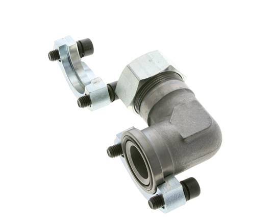 1-1/4'' Coude SAE Bride 3000 PSI Acier avec 35L (M45x2) ISO 6162-1