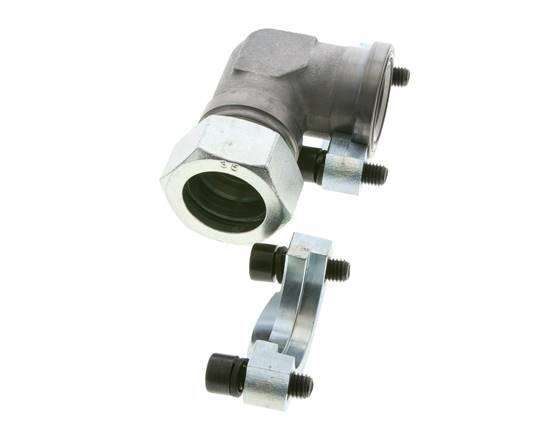 1-1/4'' Coude SAE Bride 3000 PSI Acier avec 35L (M45x2) ISO 6162-1