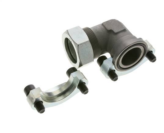 Coude 1-1/2'' Bride SAE 3000 PSI Acier avec 42L (M52x2) ISO 6162-1