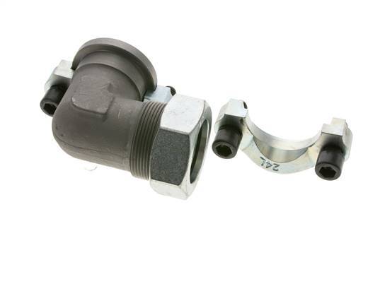 Coude 1-1/2'' Bride SAE 3000 PSI Acier avec 42L (M52x2) ISO 6162-1