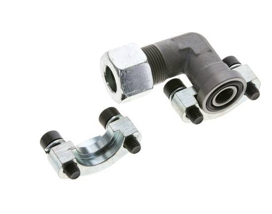 Coude 1/2'' Bride SAE 3000 PSI Acier avec 16S (M24x1.5) ISO 6162-1