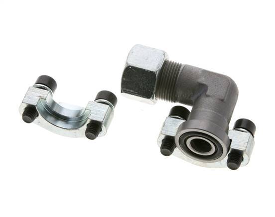 Coude 1/2'' Bride SAE 3000 PSI Acier avec 16S (M24x1.5) ISO 6162-1