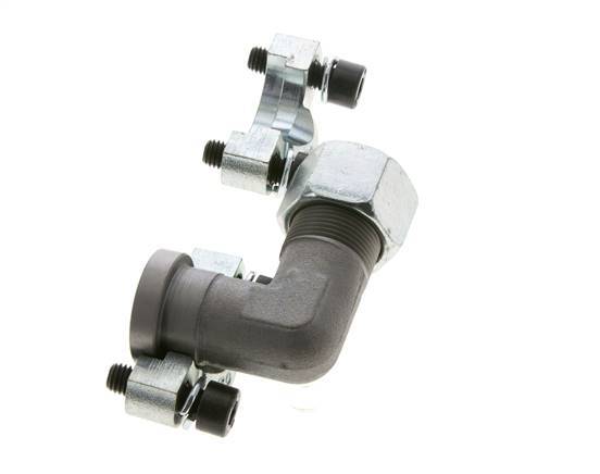 Coude 1/2'' Bride SAE 3000 PSI Acier avec 16S (M24x1.5) ISO 6162-1