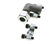 Coude 1/2'' Bride SAE 3000 PSI Acier avec 16S (M24x1.5) ISO 6162-1