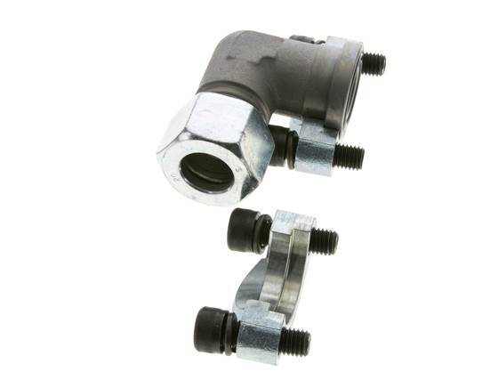 Coude 3/4'' Bride SAE 3000 PSI Acier avec 20S (M30x2) ISO 6162-1