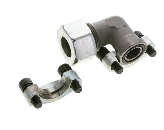 Coude 3/4'' Bride SAE 3000 PSI Acier avec 25S (M36x2) ISO 6162-1