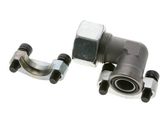 Coude 3/4'' Bride SAE 3000 PSI Acier avec 25S (M36x2) ISO 6162-1