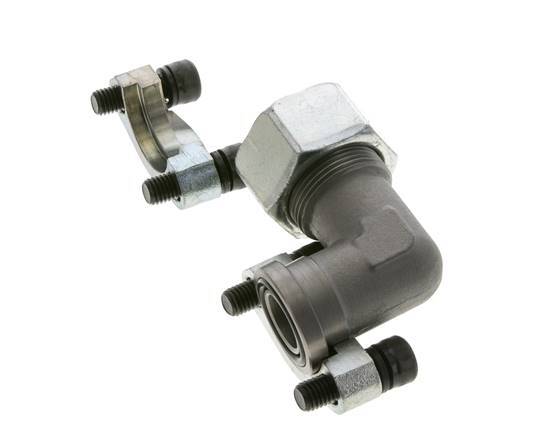 Coude 3/4'' Bride SAE 3000 PSI Acier avec 25S (M36x2) ISO 6162-1