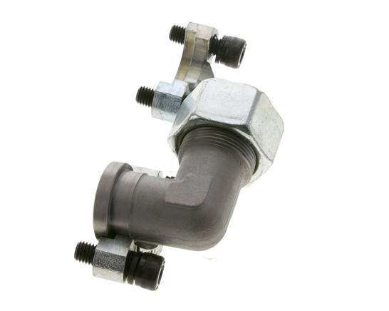 Coude 3/4'' Bride SAE 3000 PSI Acier avec 25S (M36x2) ISO 6162-1