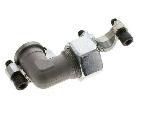 Coude 3/4'' Bride SAE 3000 PSI Acier avec 25S (M36x2) ISO 6162-1