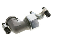 Coude 3/4'' Bride SAE 3000 PSI Acier avec 25S (M36x2) ISO 6162-1