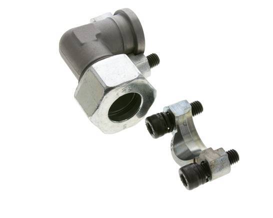 Coude 3/4'' Bride SAE 3000 PSI Acier avec 25S (M36x2) ISO 6162-1