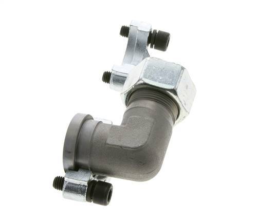 Coude 1'' Bride SAE 3000 PSI Acier avec 25S (M36x2) ISO 6162-1