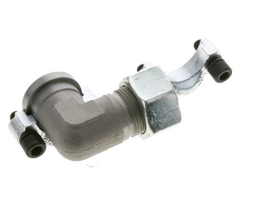 Coude 1'' Bride SAE 3000 PSI Acier avec 25S (M36x2) ISO 6162-1