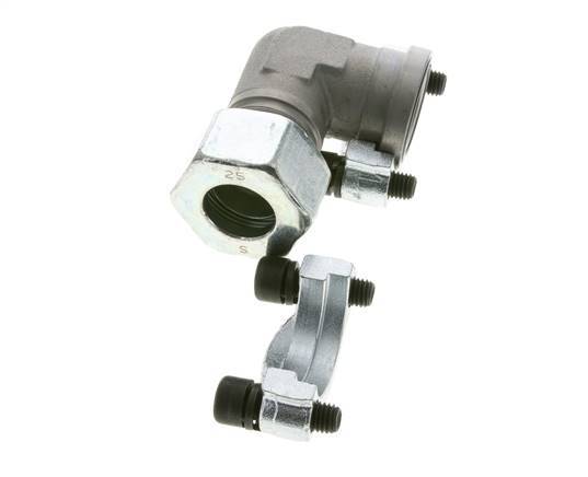 Coude 1'' Bride SAE 3000 PSI Acier avec 25S (M36x2) ISO 6162-1