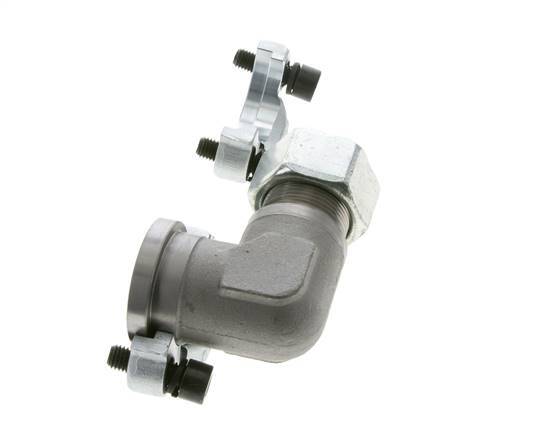1-1/4'' Coude SAE Bride 3000 PSI Acier avec 25S (M36x2) ISO 6162-1