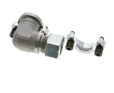 1-1/4'' Coude SAE Bride 3000 PSI Acier avec 25S (M36x2) ISO 6162-1