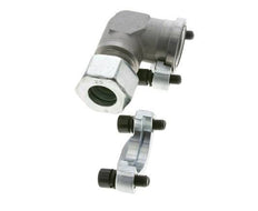 1-1/4'' Coude SAE Bride 3000 PSI Acier avec 25S (M36x2) ISO 6162-1
