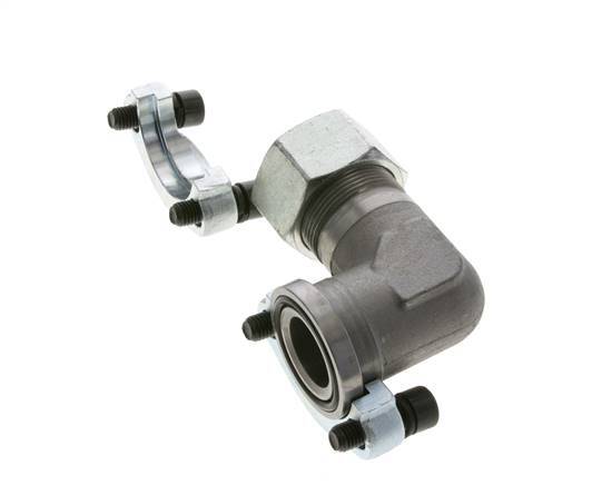 1-1/4'' Coude SAE Bride 3000 PSI Acier avec 30S (M42x2) ISO 6162-1