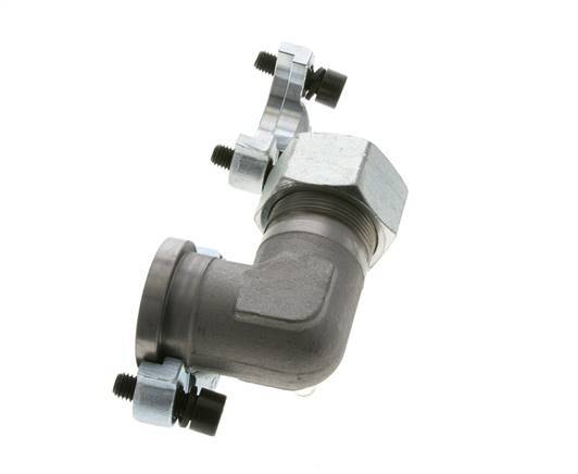 1-1/4'' Coude SAE Bride 3000 PSI Acier avec 30S (M42x2) ISO 6162-1