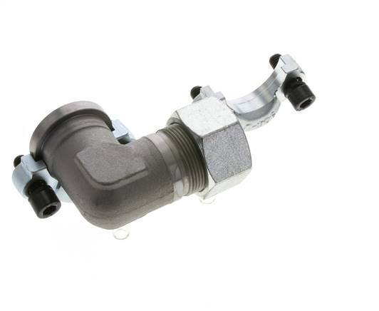 1-1/4'' Coude SAE Bride 3000 PSI Acier avec 30S (M42x2) ISO 6162-1