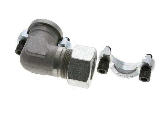 1-1/4'' Coude SAE Bride 3000 PSI Acier avec 30S (M42x2) ISO 6162-1
