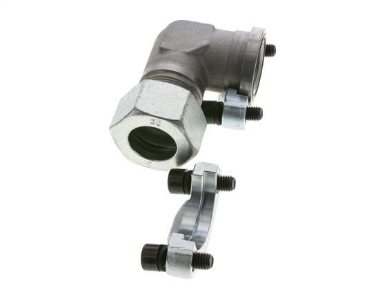1-1/4'' Coude SAE Bride 3000 PSI Acier avec 30S (M42x2) ISO 6162-1