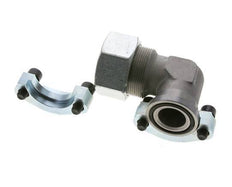 1-1/4'' Elbow SAE Flange 3000 PSI Steel with 38S (M52x2) ISO 6162-1