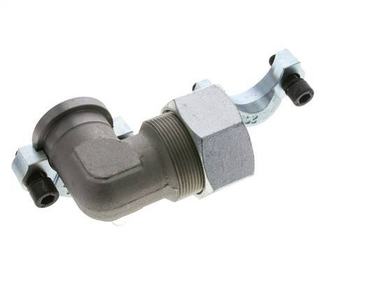 1-1/4'' Coude SAE Bride 3000 PSI Acier avec 38S (M52x2) ISO 6162-1