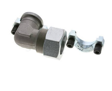 1-1/4'' Coude SAE Bride 3000 PSI Acier avec 38S (M52x2) ISO 6162-1