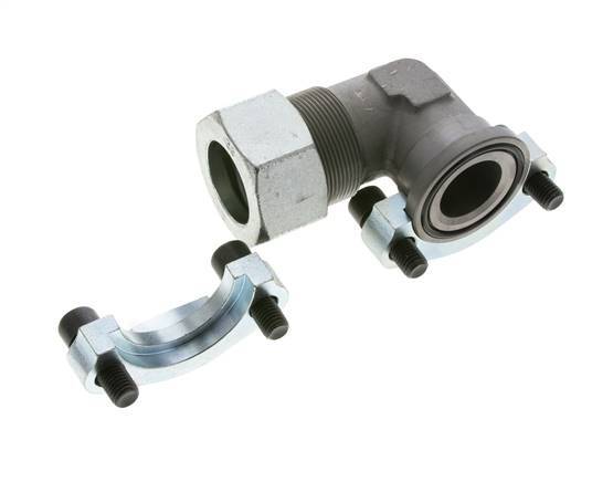 Coude 1-1/2'' Bride SAE 3000 PSI Acier avec 38S (M52x2) ISO 6162-1