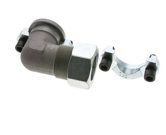 Coude 1-1/2'' Bride SAE 3000 PSI Acier avec 38S (M52x2) ISO 6162-1