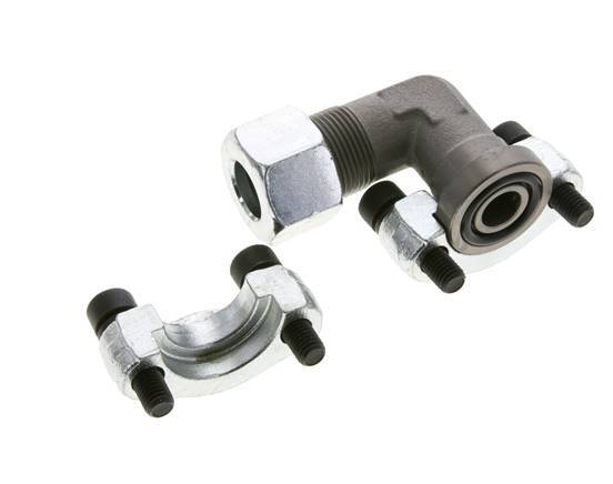 Coude 1/2'' Bride SAE 6000 PSI Acier avec 16S (M24x1.5) ISO 6162-2