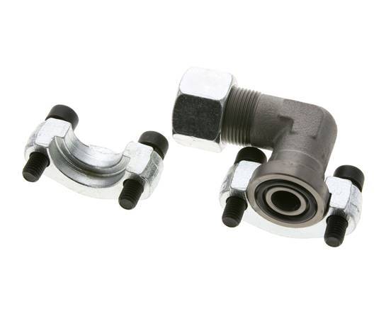 Coude 1/2'' Bride SAE 6000 PSI Acier avec 16S (M24x1.5) ISO 6162-2