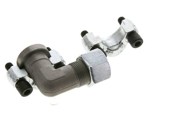 Coude 1/2'' Bride SAE 6000 PSI Acier avec 16S (M24x1.5) ISO 6162-2