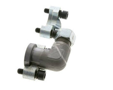 Coude 3/4'' Bride SAE 6000 PSI Acier avec 16S (M24x1.5) ISO 6162-2