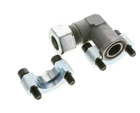 Coude 1'' Bride SAE 6000 PSI Acier avec 25S (M36x2) ISO 6162-2