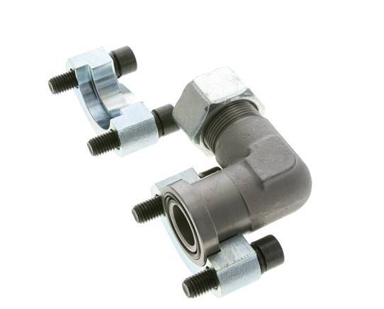 Coude 1'' Bride SAE 6000 PSI Acier avec 25S (M36x2) ISO 6162-2