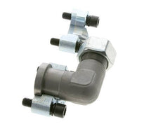 Coude 1'' Bride SAE 6000 PSI Acier avec 25S (M36x2) ISO 6162-2