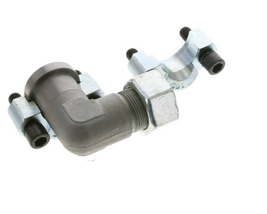 Coude 1'' Bride SAE 6000 PSI Acier avec 25S (M36x2) ISO 6162-2