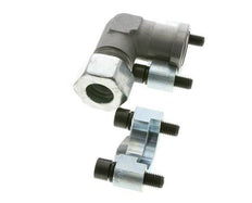 Coude 1'' Bride SAE 6000 PSI Acier avec 25S (M36x2) ISO 6162-2