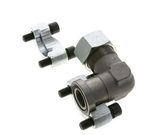 1'' Elbow SAE Flange 6000 PSI Steel with 30S (M42x2) ISO 6162-2