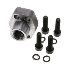 Bride SAE 1/2'' 3000 PSI en acier ordinaire avec filetage femelle G1/2'' ISO 6162-1