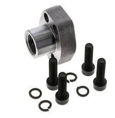 Bride SAE 1/2'' 3000 PSI en acier ordinaire avec filetage femelle G1/2'' ISO 6162-1